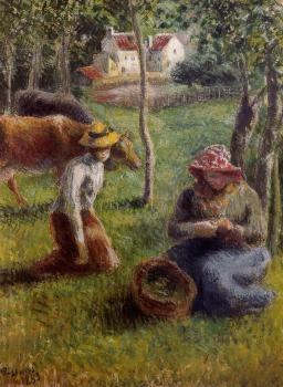 Camille Pissarro : Cowherd